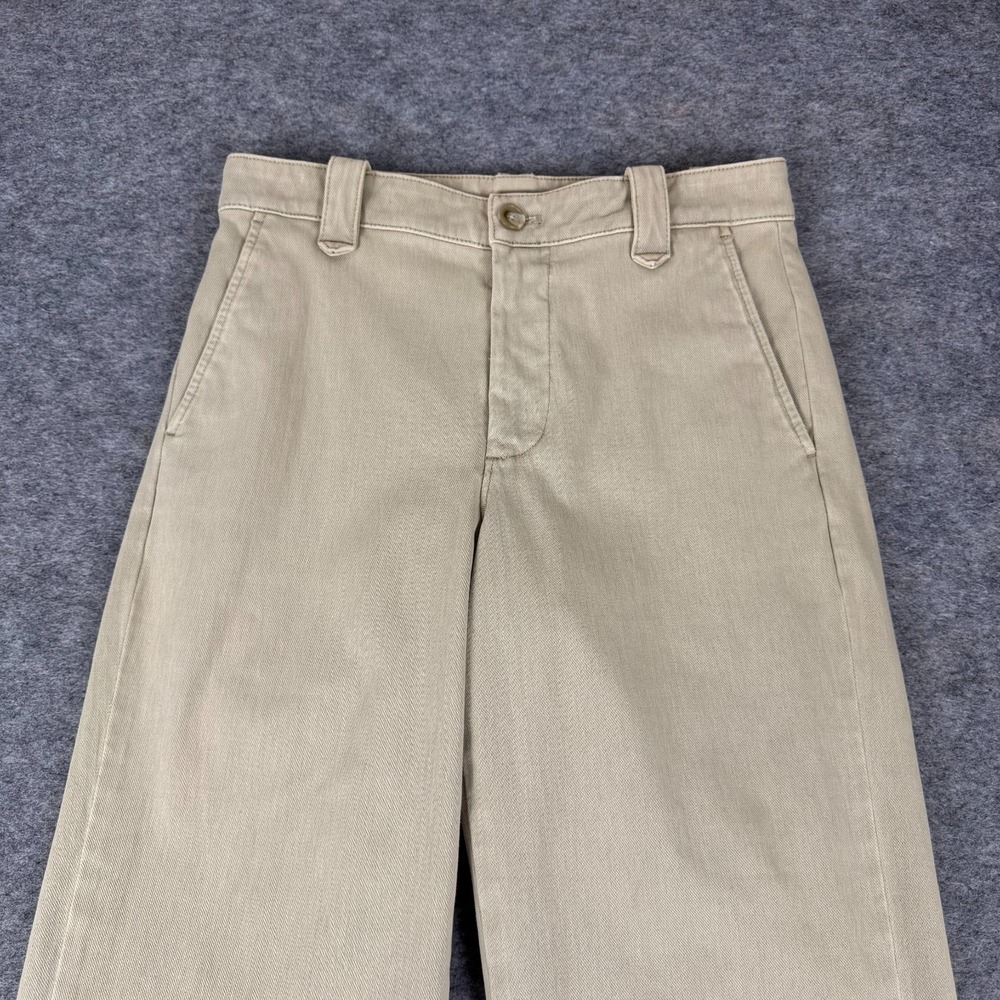 Faherty Coastline Knit Chino Pant 28"‎ Wide Leg High Rise Khaki Womens 0 - Picture 3 of 12